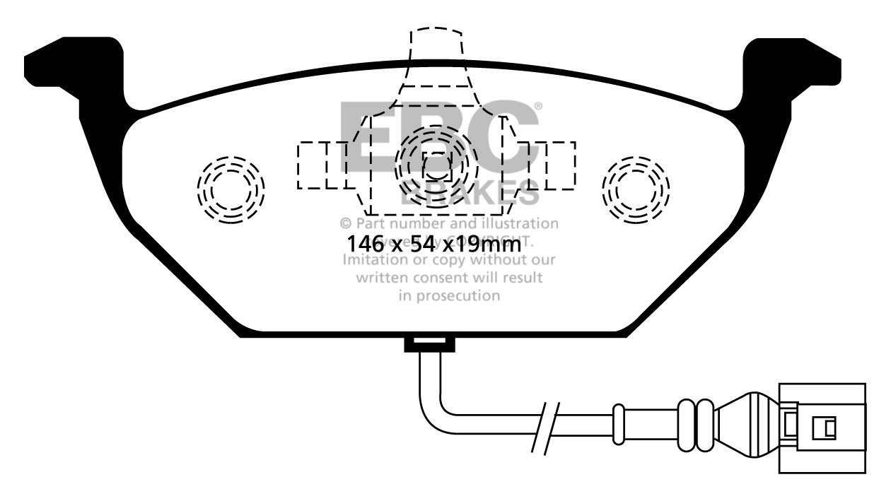 EBC Brakes VW Caddy Life 1.6 2004-2010 Remblokken voorzijde gree