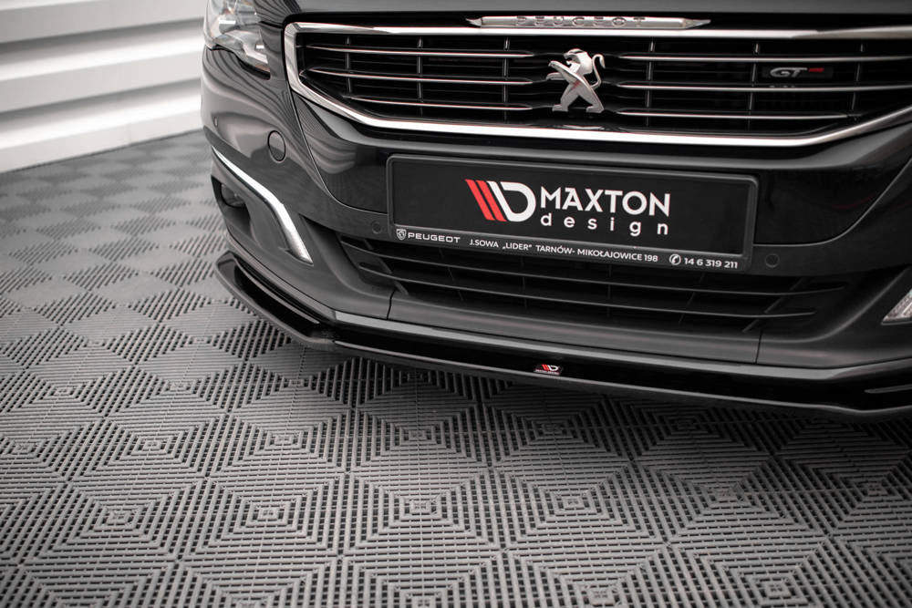 Voorspoiler V.2 Peugeot 508 GT MK1 FL Maxton Glans Zwart