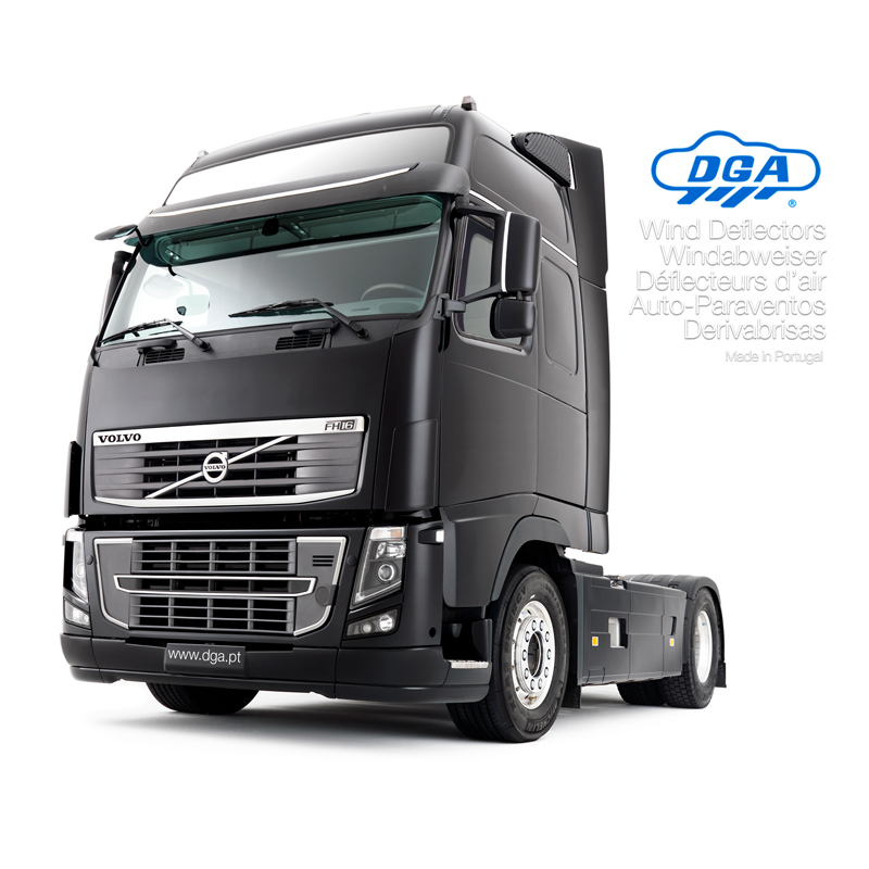DGA Zijwindschermen  DAF LF 45/55 2006- / LF Euro 6 2014- / XB 2023- & Renault D 2014- (2-delig)