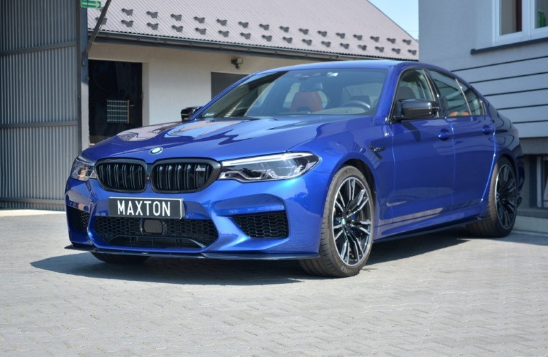 Voorspoiler passend voor BMW M5 F90 V.2 Glanzend Zwart