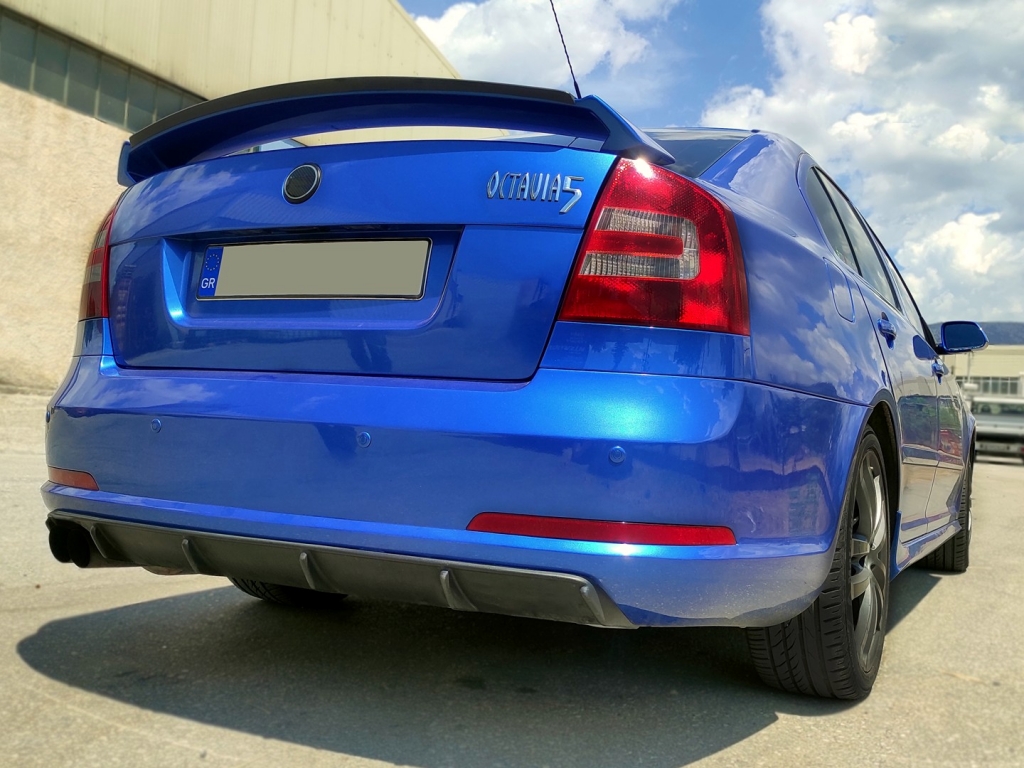 Diffuser passend voor Skoda Octavia II 04-09 Glans Zwart