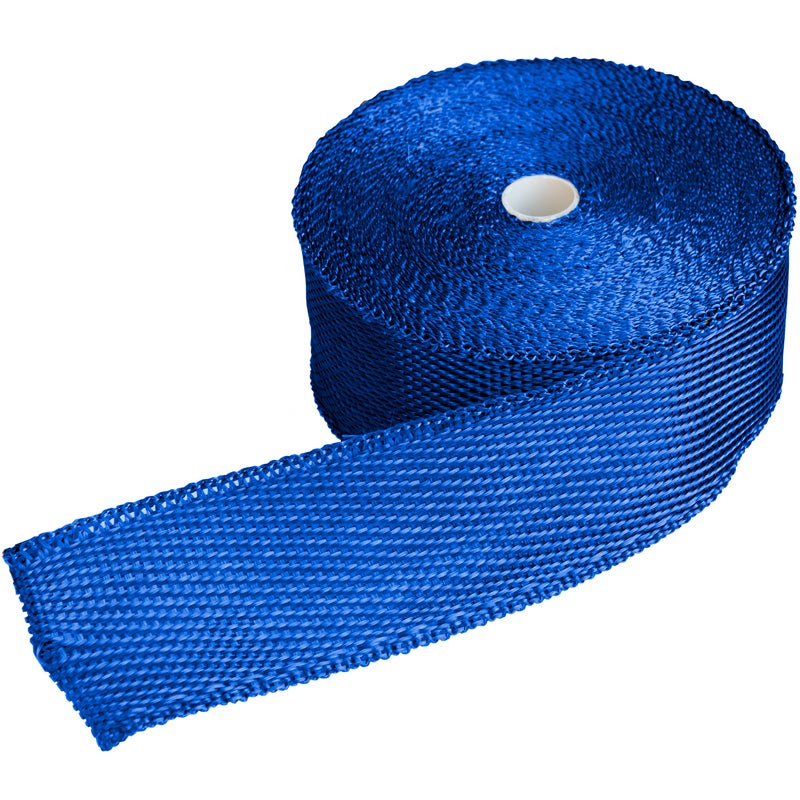 Simoni Racing Warmte-isolerende Uitlaat Wrap Kit 2B - 15m x 5cm + 6 klemmen < 550°C - Glasvezel - Blauw