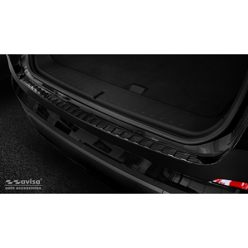 Echt 3D Carbon Achterbumperprotector  BMW X4 F26 2014-2018 'Ribs'