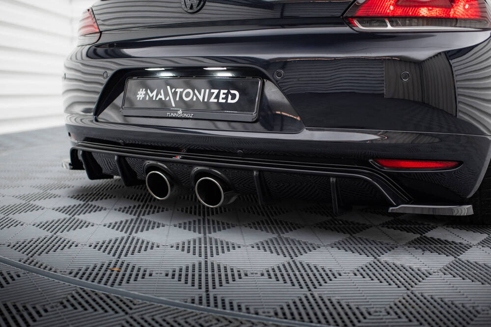 Diffuser passend voor Volkswagen Scirocco Maxton Glans Zwart R32 Look