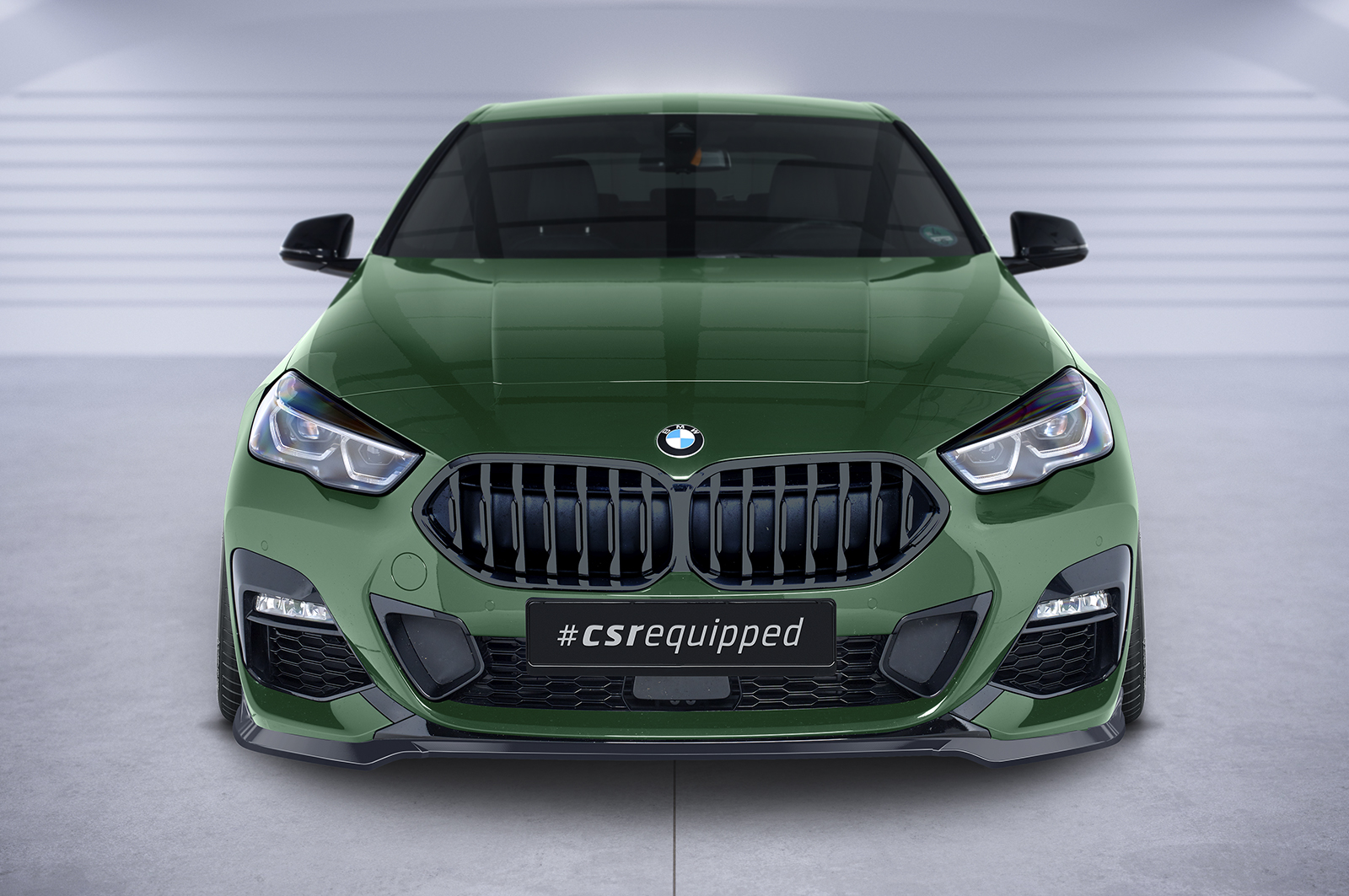 Voorspoiler passend voor BMW 2 Serie (F44) M Pakket Glans Zwart