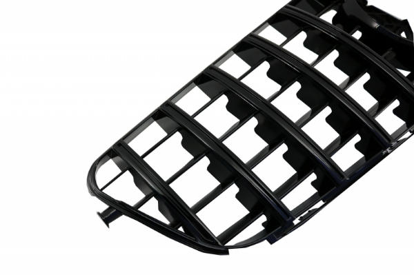 Grill passend voor Mercedes C-klasse W204 S204 GT Look Panamericanan Glans Zwart