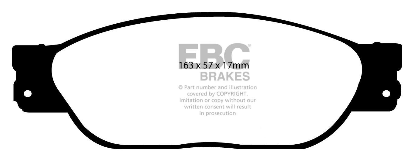 EBC Brakes LINCOLN LS 3.9 2000-2006 Remblokken voorzijde