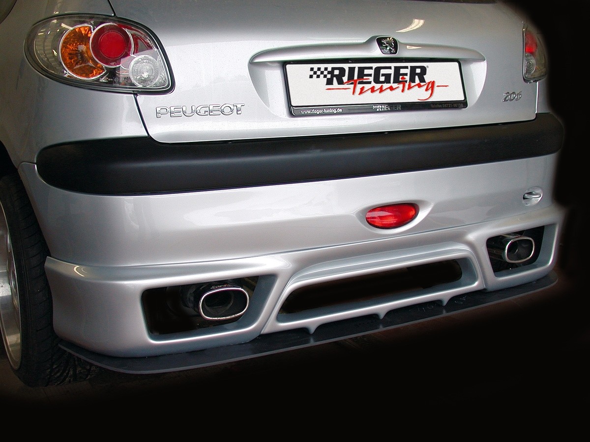 Spoilerzwaard voor Achterbumper Diffusor Peugeot 206 Rieger