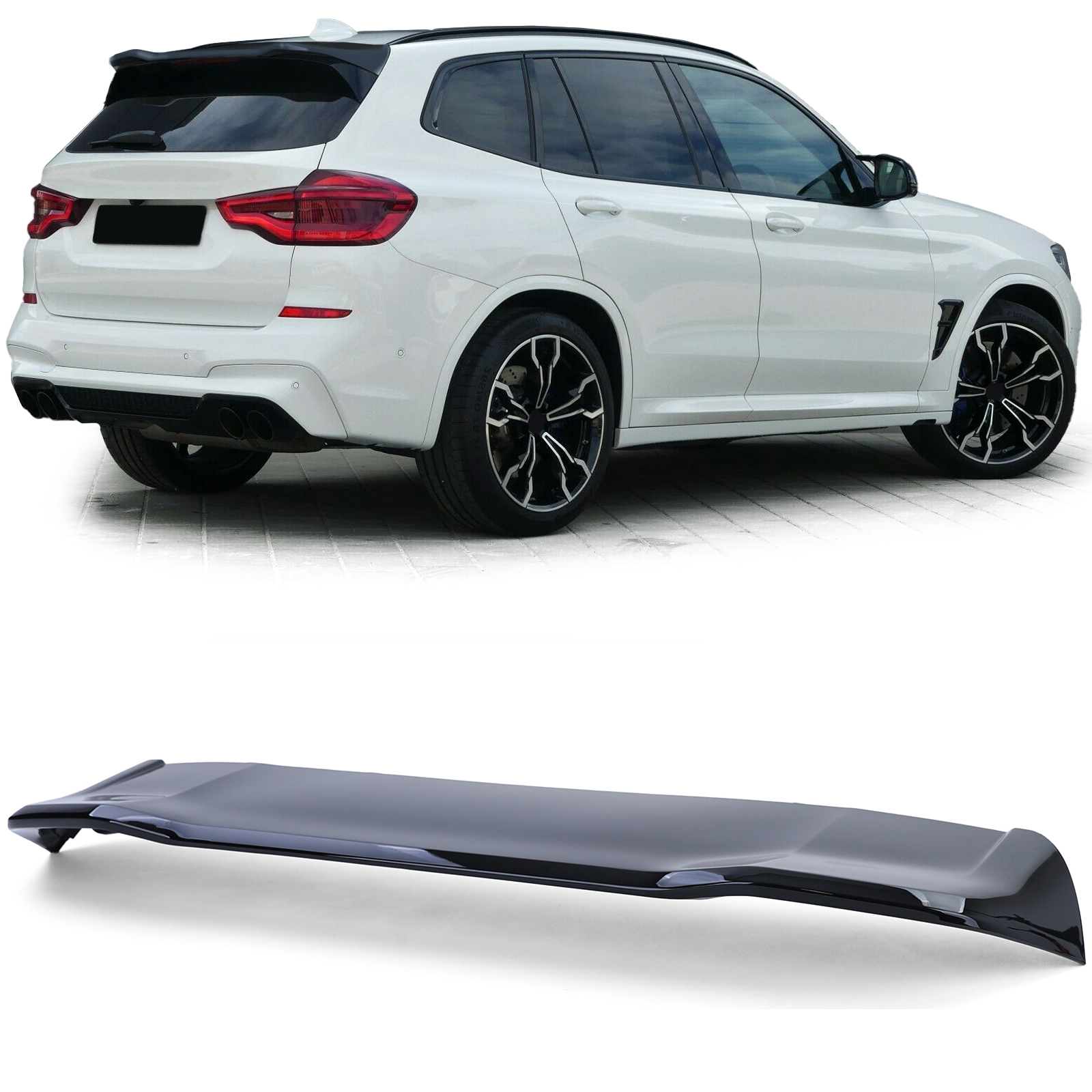 Spoiler passend voor BMW X3 G01 Glans Zwart