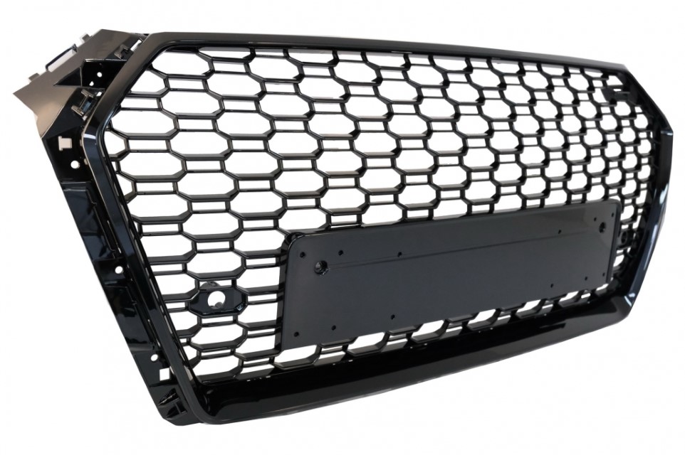 Grill passend voor Audi A4 B9 2015-2019 RS4 Look Glans Zwart