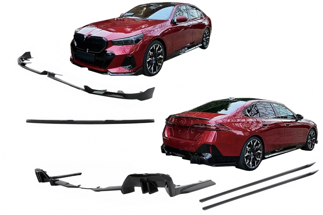 Bodykit passend voor BMW 5 G60 M-pack Black Knight Design Glans Zwart