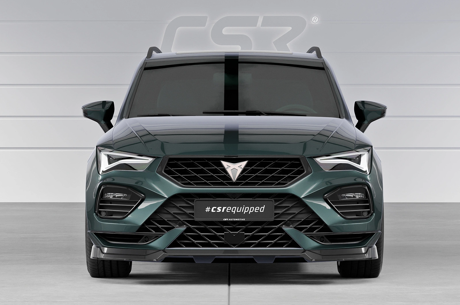 Voorspoiler passend voor Cupra Ateca (Typ 5FP, KH7) Facelift CSR glans zwart