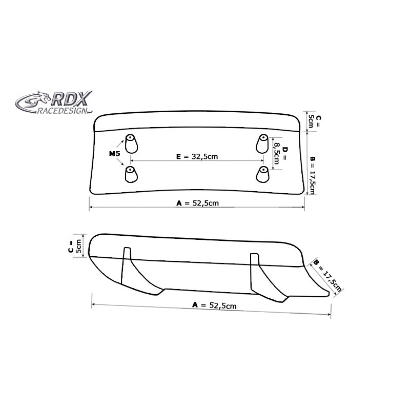 Achterskirt 'Diffuser U-Diff'  Subaru Impreza 3 (GD) WRX 2005-2007 (PU)
