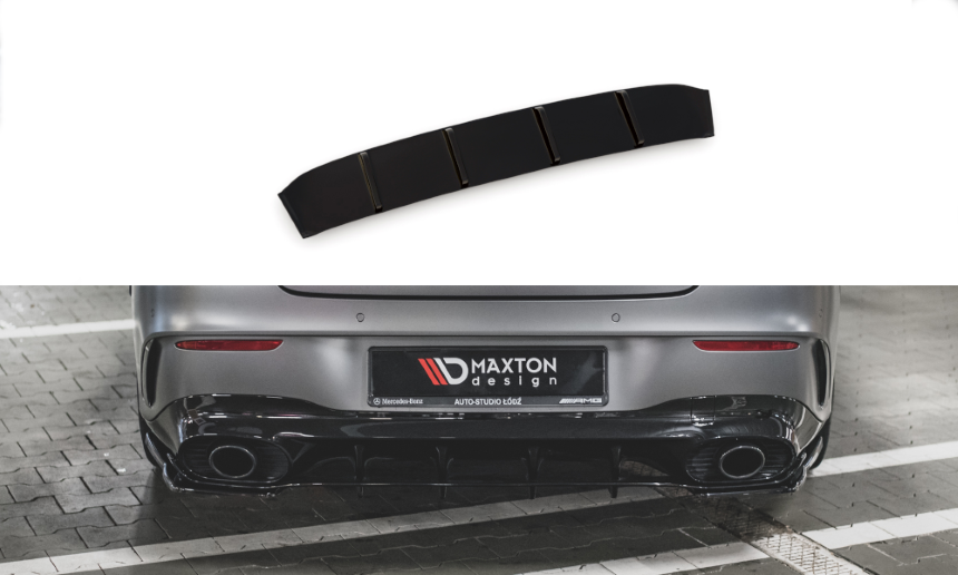 Diffuser passend voor Mercedes AMG CLA 35/45 C118 Maxton Design glans zwart