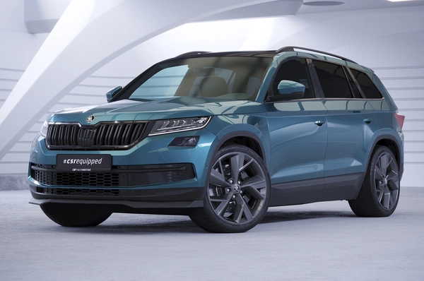 Voorspoiler passend voor Skoda Kodiaq glans zwart