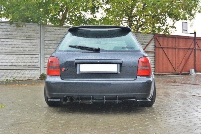 Achter Diffuser passend voor Audi S4 B5 Avant Glanzend Zwart
