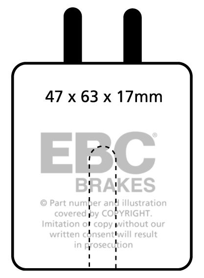 EBC Brakes FACEL VEGA Excellence 5.9 59-64 Remblokken achterzijd