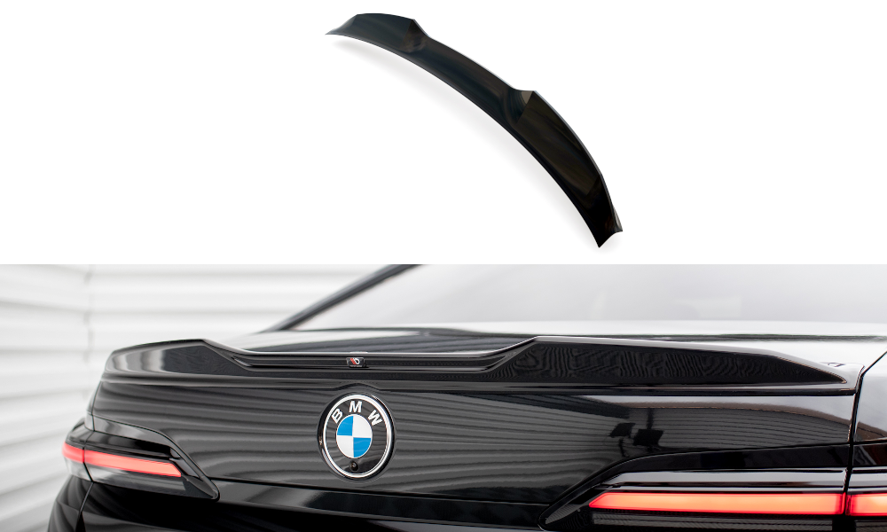 Spoiler passend voor BMW 7 Serie G70 M Pakket & M760E Maxton Glans Zwart