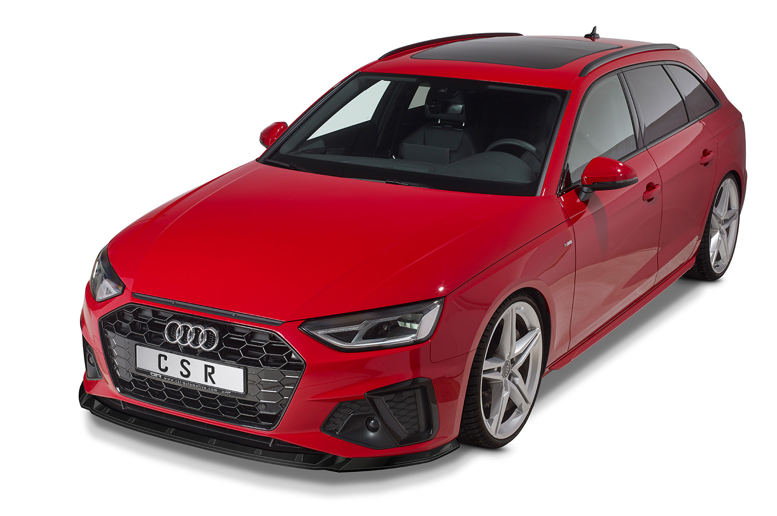 Voorspoiler passend voor Audi A4 / S4 B9(8W) CSR Glans zwart