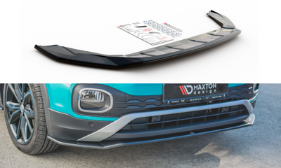 Voorspoiler passend voor VW T-Cross Glans Zwart