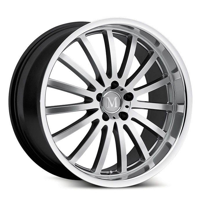 Velgen Mandrus Millenium 19x8,5 5x112 ET32 Zilver + Machined Ran