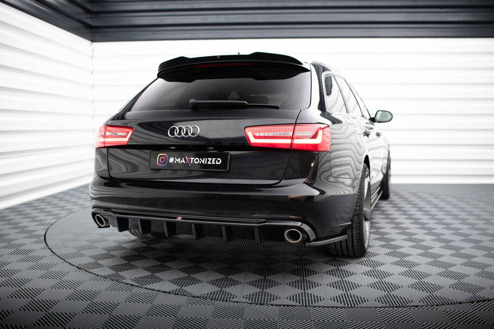 Diffuser passend voor Audi A6 Avant C7 Maxton Glans Zwart