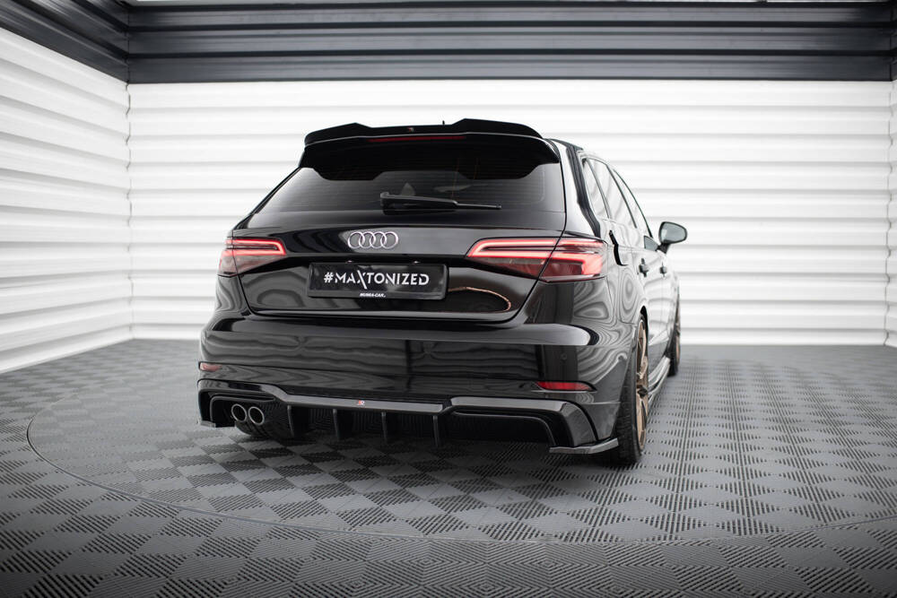 Diffuser passend voor Audi A3 S-Line Sportback 8V FL Maxton Glans Zwart