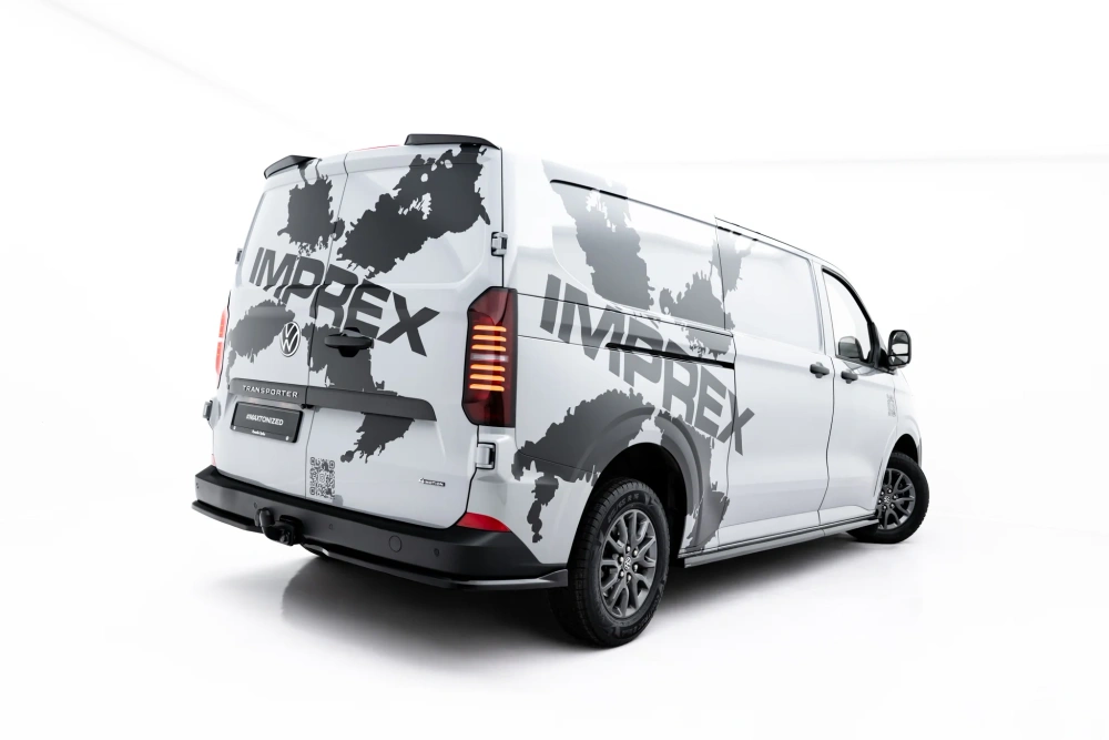 Dakspoiler passend voor VW Transporter T7 / Ford Transit Custom Mk2 / Tourneo Custom Mk2 Glans Zwart