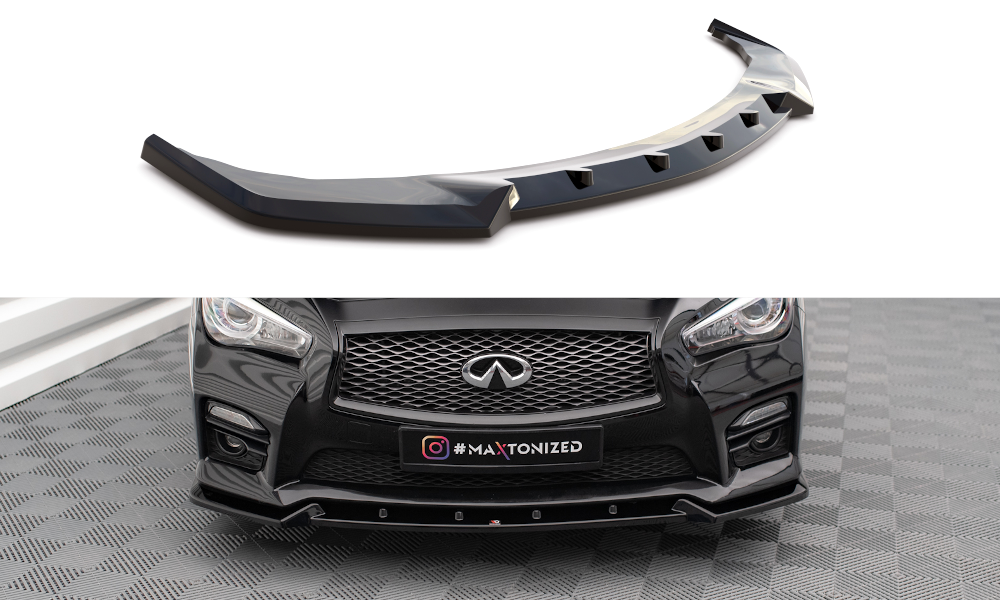 Voorspoiler V.2 Infiniti Q50 S Maxton Glans Zwart