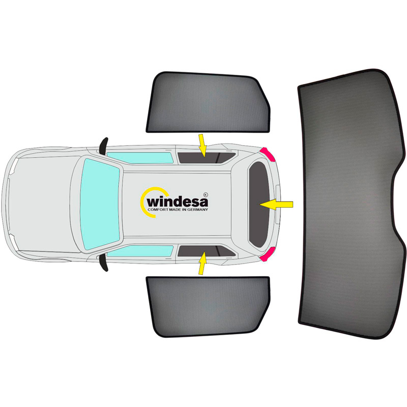 SunClip Zicht- & Zonwering  Hyundai Ioniq 5 (NE) 2020-