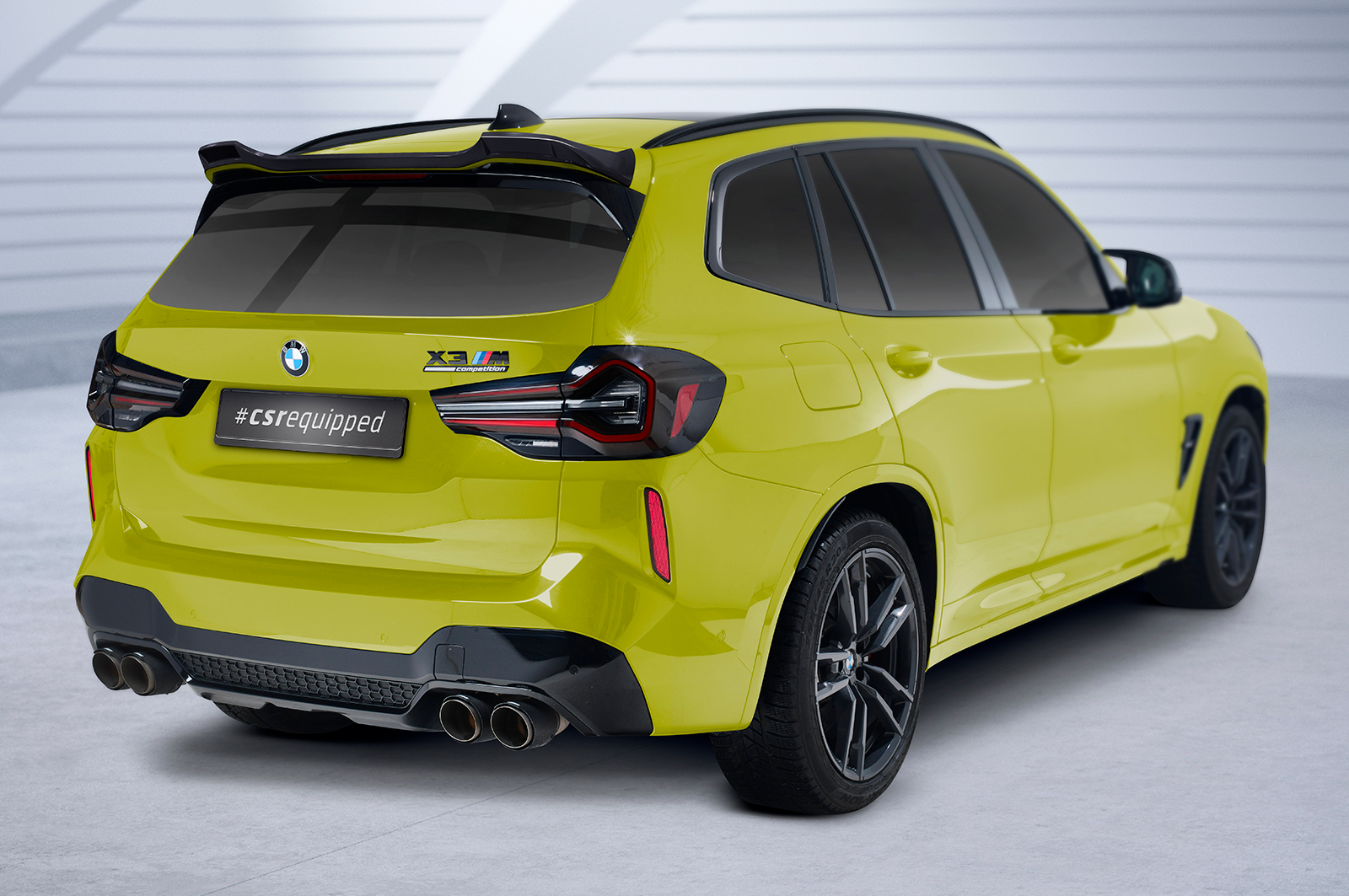 Spoiler passend voor BMW X3M F97 FL CSR Glans Zwart