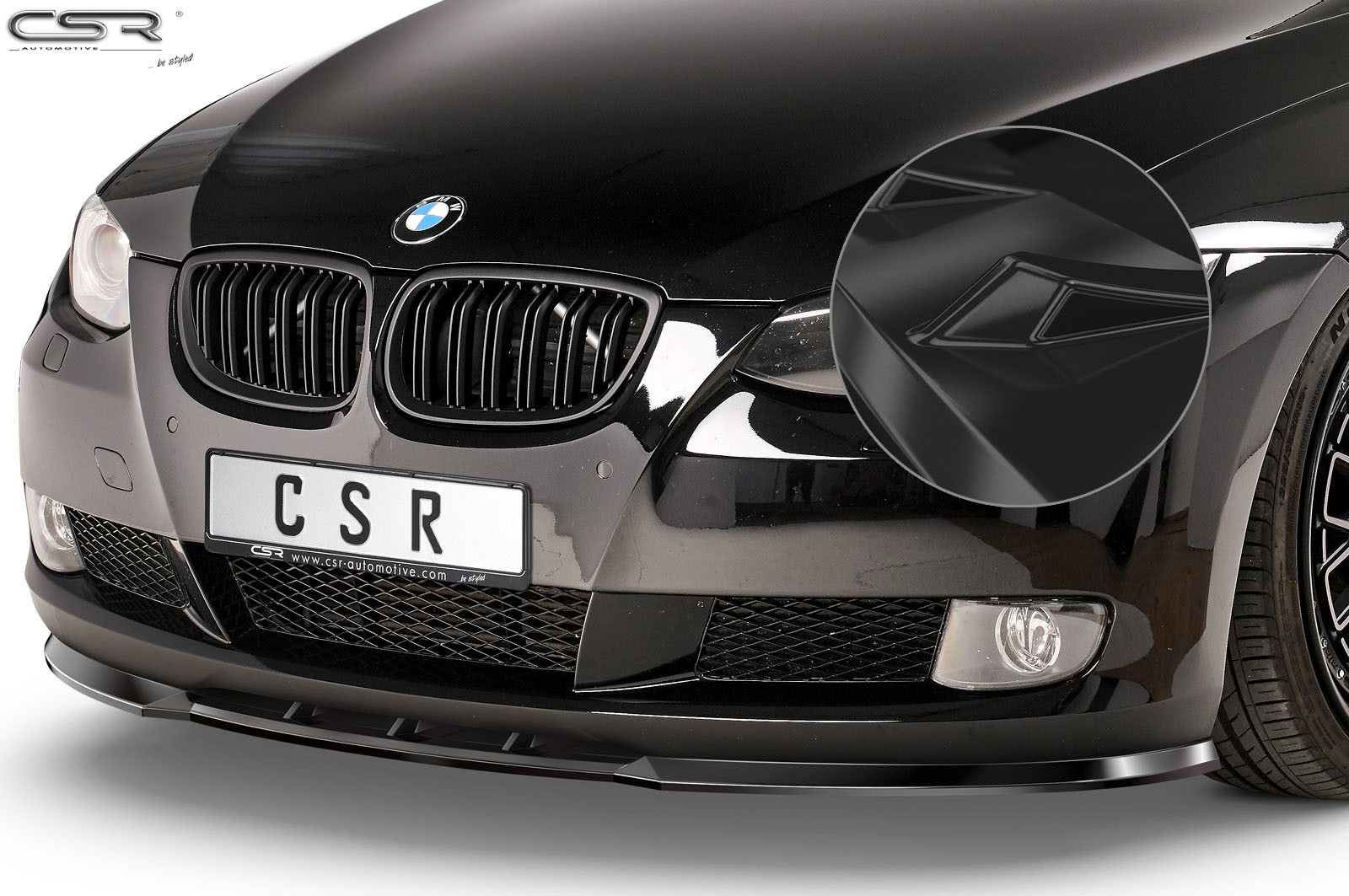 Voorspoiler passend voor BMW 3er E92 / E93 Glans Zwart – 06/2006–02/2010