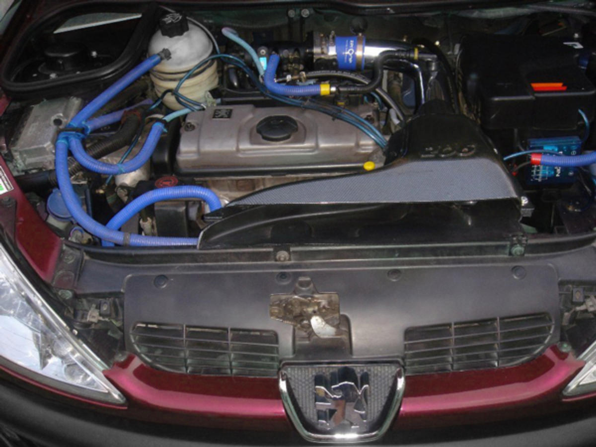 Air Intake Carbon Look Ram Air Peugeot 206 Tenzo-R Tenzo-R