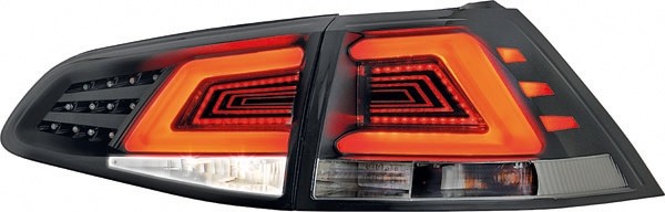 Achterlichten passend voor VW Golf VII 12- Zwart/Smoke LED Tube