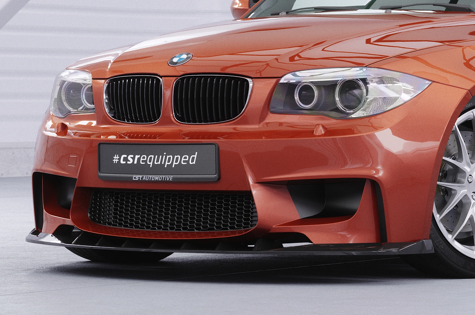 Voorspoiler passend voor BMW 1er E82 M Coupe Glans Zwart – CSR Automotive