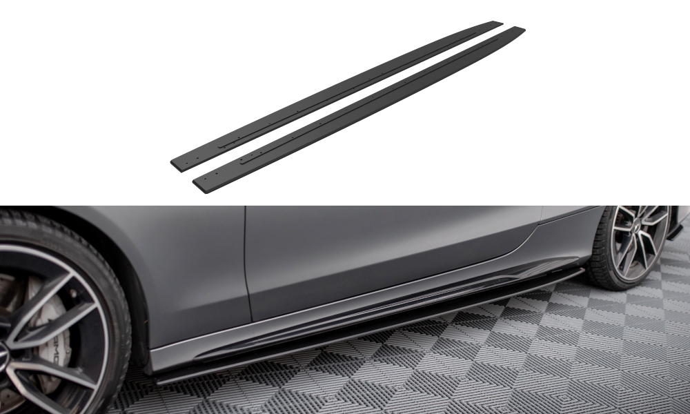 Zijskirts passend voor Mercedes C43 W205 Coupe FL Maxton