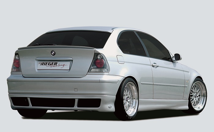 Achterbumper Diffuser passend voor BMW E46 Compact Rieger