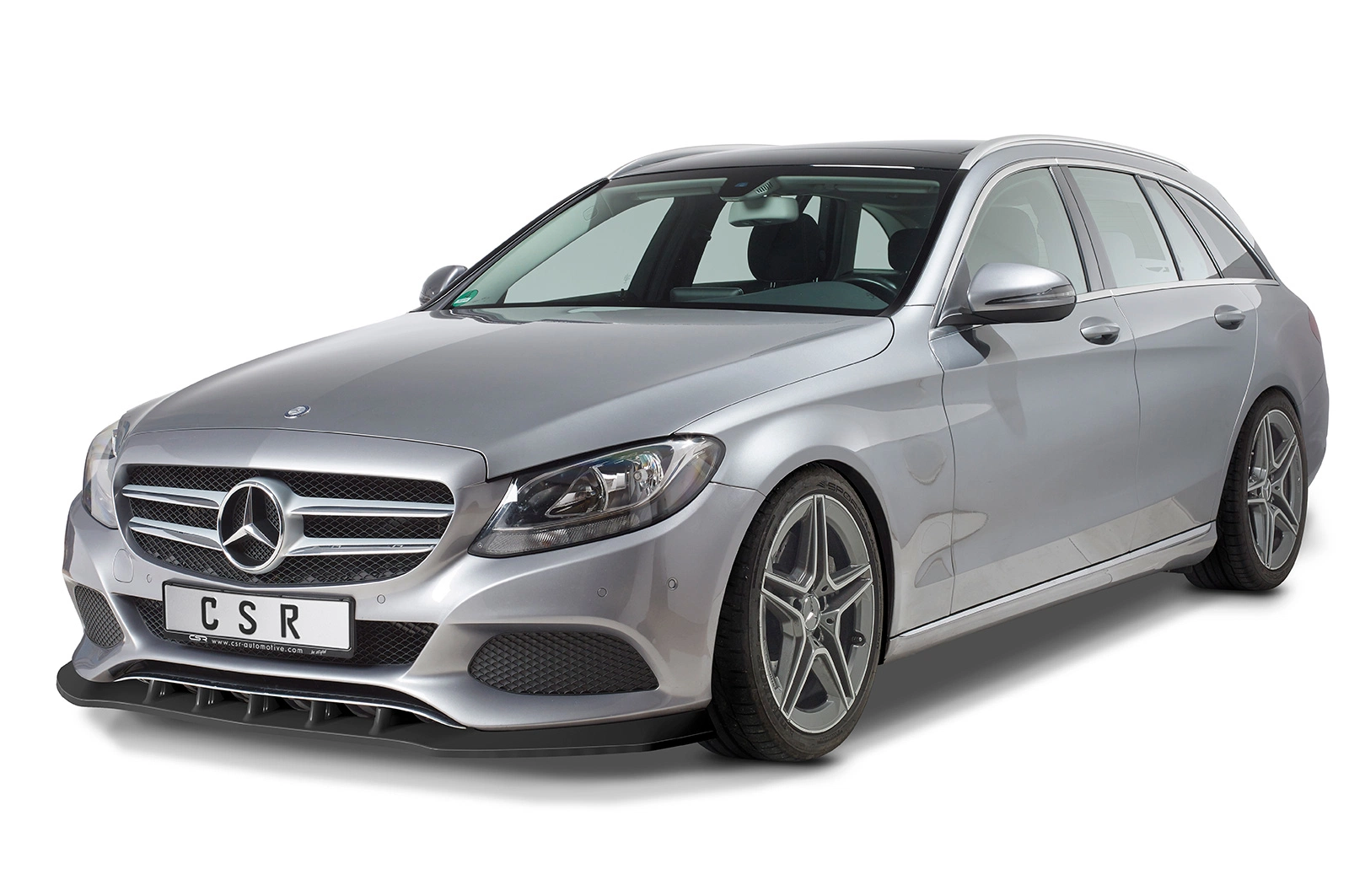 Voorspoiler passend voor Mercedes-Benz C-Klasse 205 glans zwart – 02/2014–04/2018 (pré-facelift)
