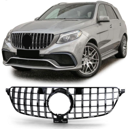 Grill passend voor Mercedes GLE W166 SUV (15-18) GT-R Panamericana Design Chroom