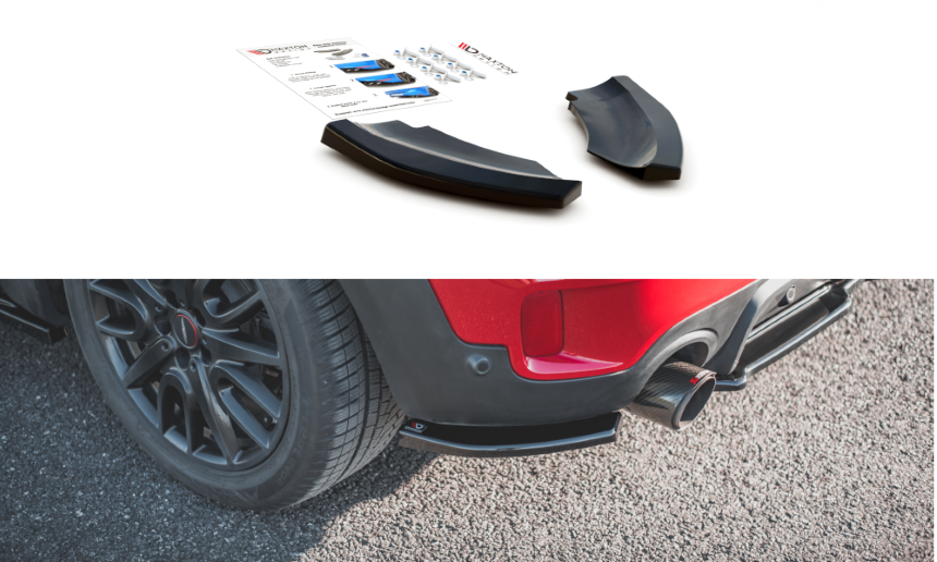 Achterzijde skirts Mini Countryman F60 Maxton Design glans zwart
