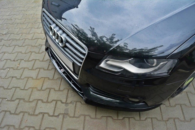 Voorspoiler passend voor Audi A4 B8 V.1 Glanzend Zwart