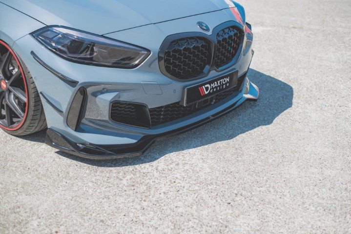 Voorspoiler passend voor BMW 1 Serie F40 M-Pack/ M135i Glans Zwart V5