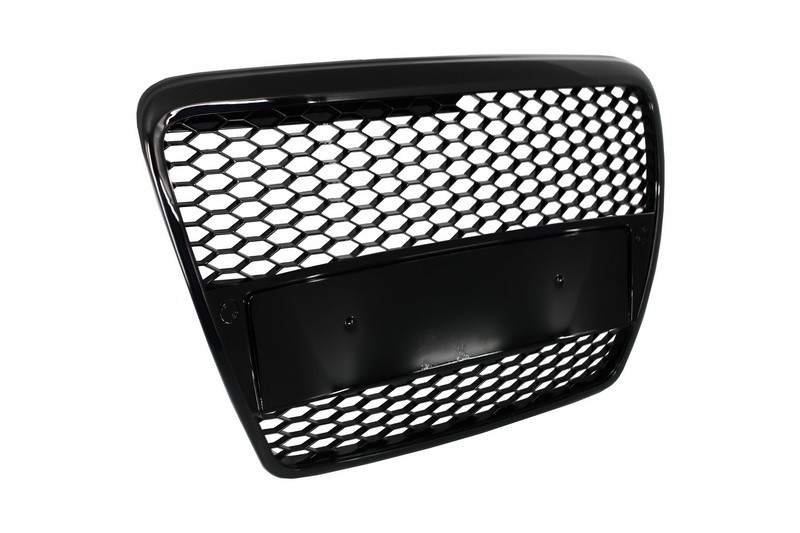 Grill passend voor Audi A6 4F C6 (2004-2007) RS Design Piano Black Embleemlo