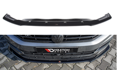 Voorspoiler passend voor VW Passat R-Line B8 Glans Zwart