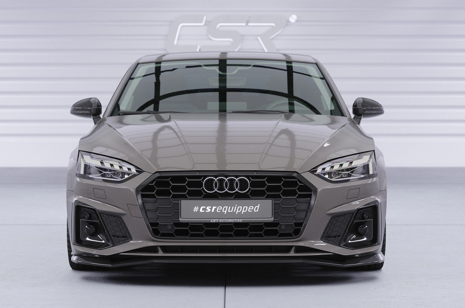 Voorspoiler passend voor Audi A5 F5 Sportback glans zwart