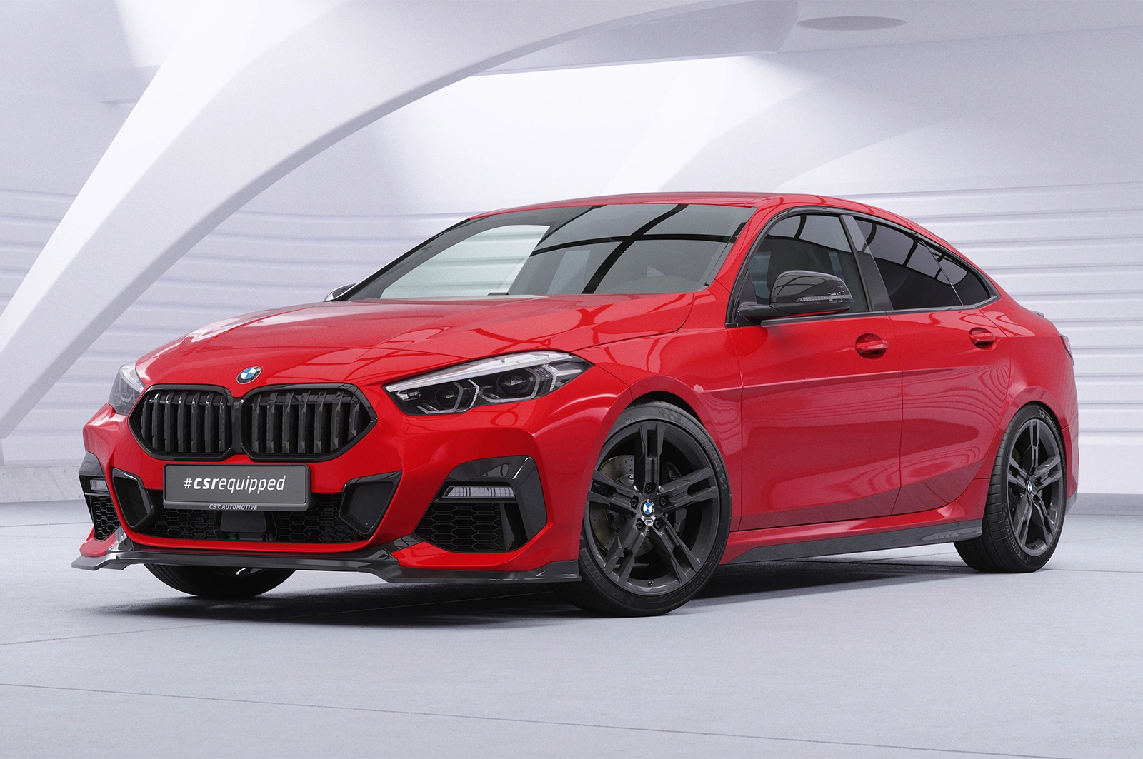 Voorspoiler passend voor BMW 2er (F44) M-Sport / M235 Glans Zwart van CSR Automotive (2020-)