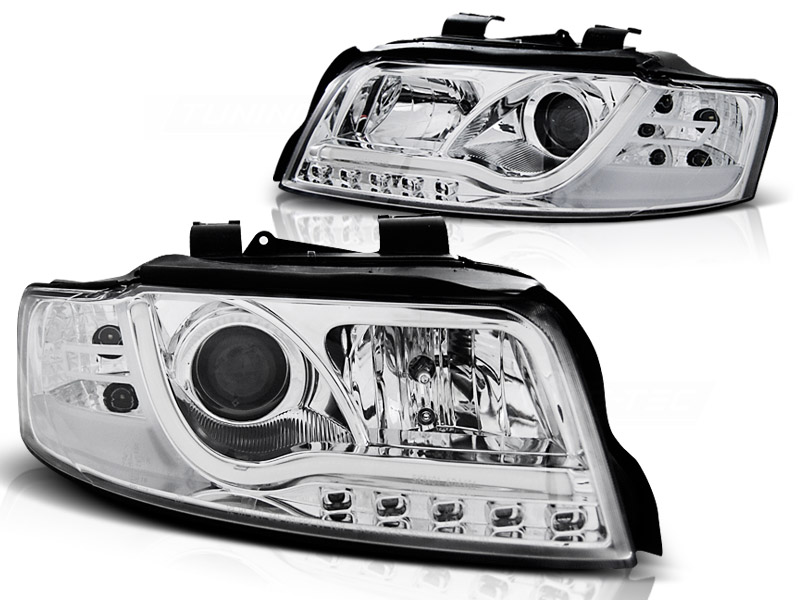 Koplampen passend voor Audi A4 8E 00-04 Tube Light LED Chroom