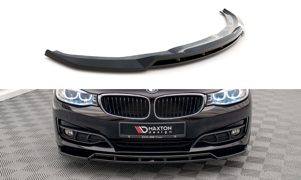 Voorspoiler passend voor BMW 3 Serie GT F34 Maxton Glans Zwart