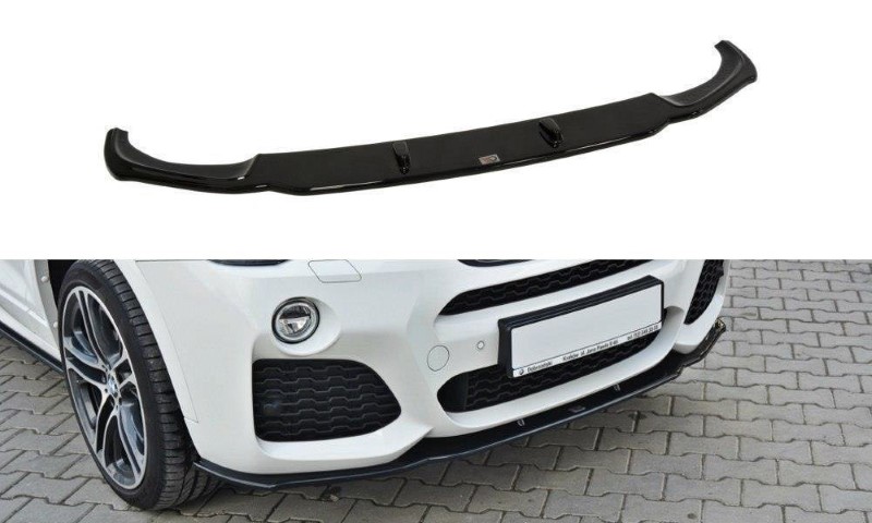 Voorspoiler passend voor BMW X4 M-Pack Glanzend Zwart