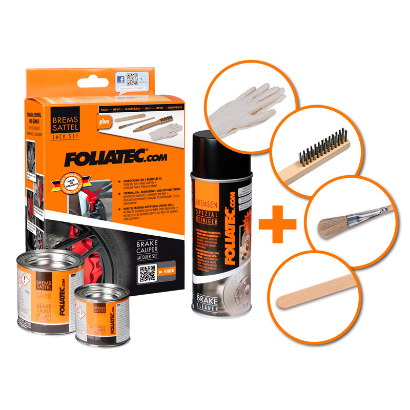 Foliatec Remklauwlakset - midnight zwart mat - 3 Componenten